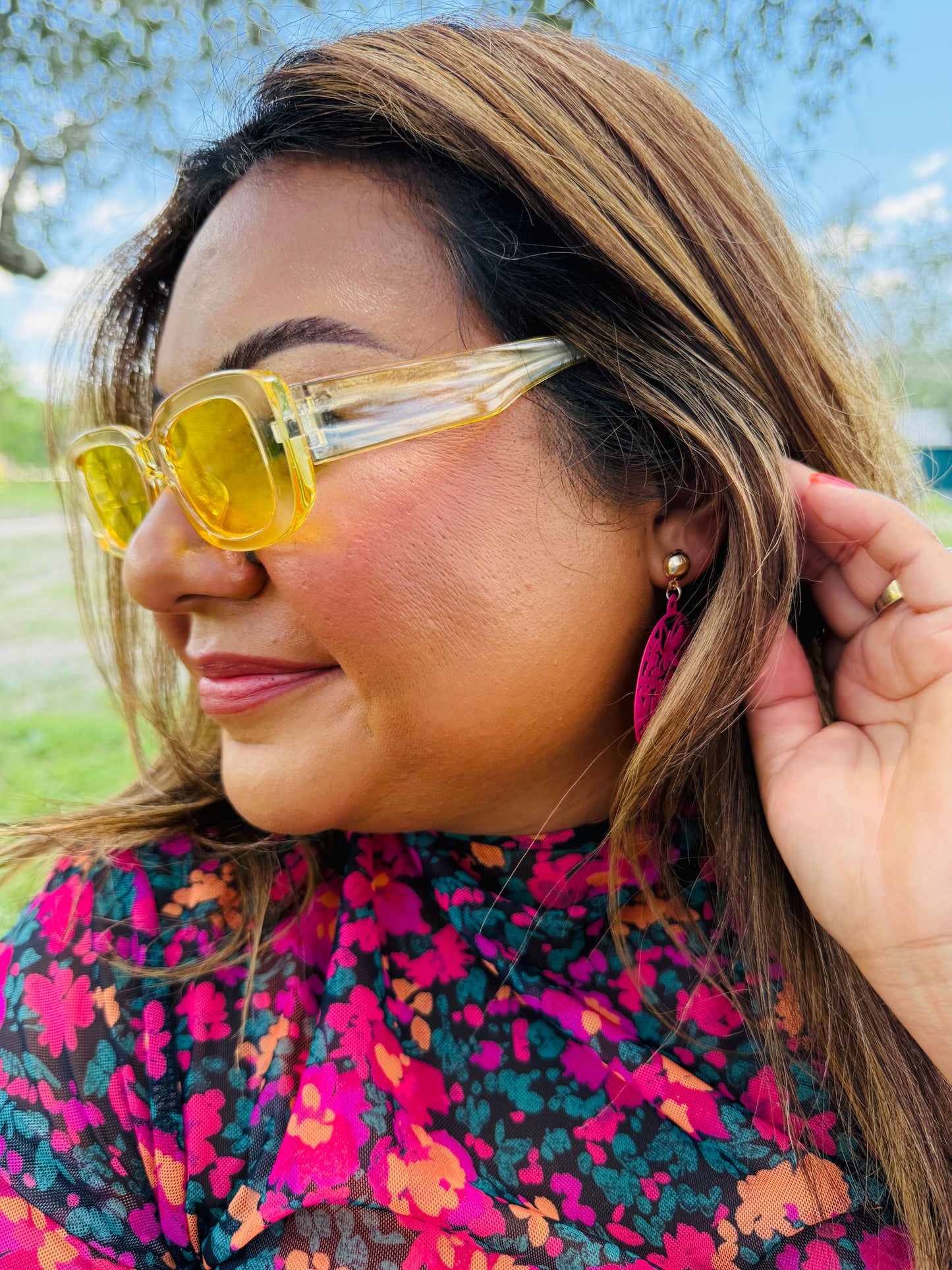 Clear Yellow Sunglasses