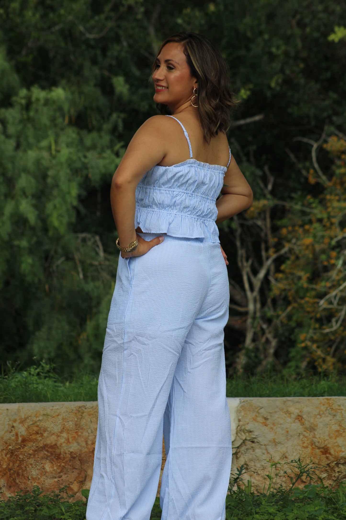 TWO PIECE TANK TOP AND WIDE-LEG PANTS SET